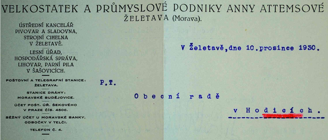 Velkostatek a průmyslové podniky Anny Attemsové Velkostatek a průmyslové podniky Anny Attemsové